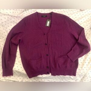 ALL SAINTS NWT XL Kennedy Cardigan Mohair Blend NWT $249 Retail Plum